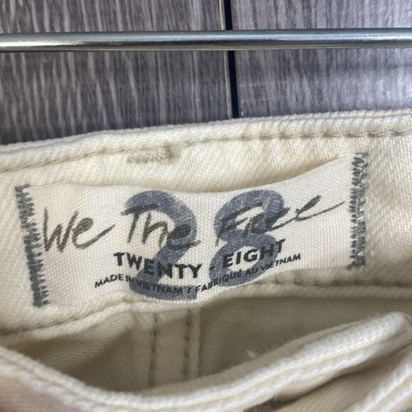 NWT Free People Bailey Denim Mini in White Women's 28 - Picture 7 of 9